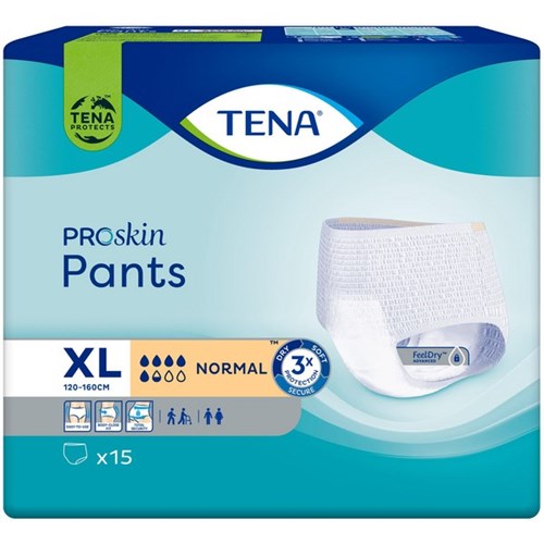 TENA ProSkin Continence Pants Unisex Normal XL, Carton of 6 Packs of 15