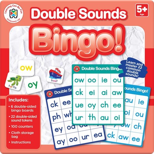 Learning Can Be Fun Double Sounds Bingo