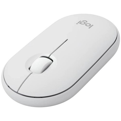 Logitech M350S Pebble 2 Wireless Bluetooth Slim Mouse Tonal White