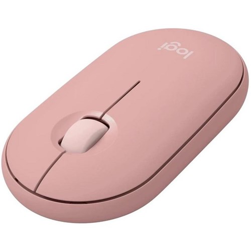 Logitech M350S Pebble 2 Wireless Bluetooth Slim Mouse Tonal Rose