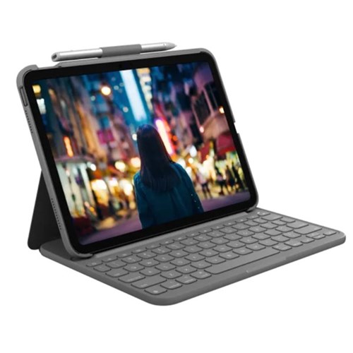 Logitech Slim Folio i-Pad 10th Gen Grey