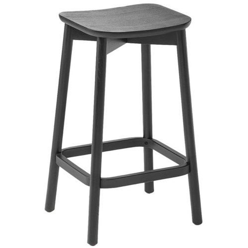 Eden Orlo Kitchen Timber Stool 650mm Black Ash