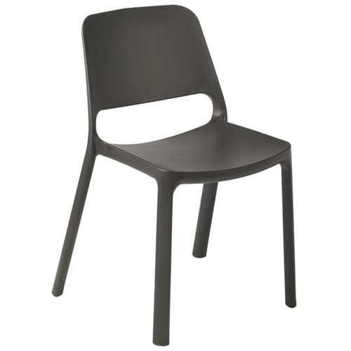 Eden Zero Café Stacking Chair Charcoal