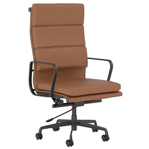 Vogue Highback Boardroom Chair With Arms Tan