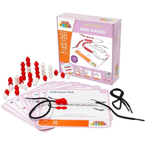 Junior Learning Math Cubes Build & Learn Bead Strings