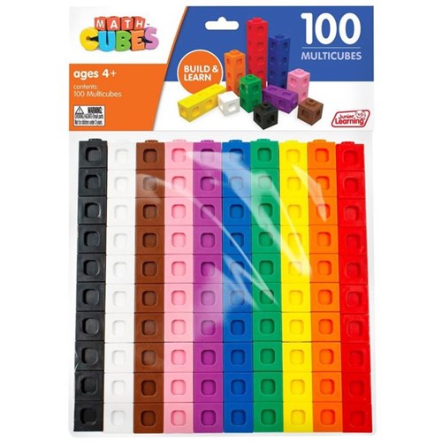 Junior Learning Math Cubes Build And Learn Multicubes, Pack of 100