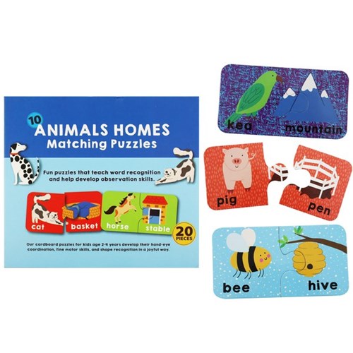 Matching Animals with Home 20 Piece Puzzle