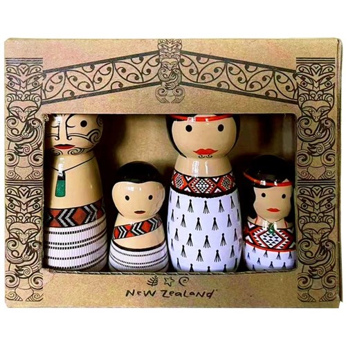 New Zealand Maori Whanau Peg Dolls, Set of 4