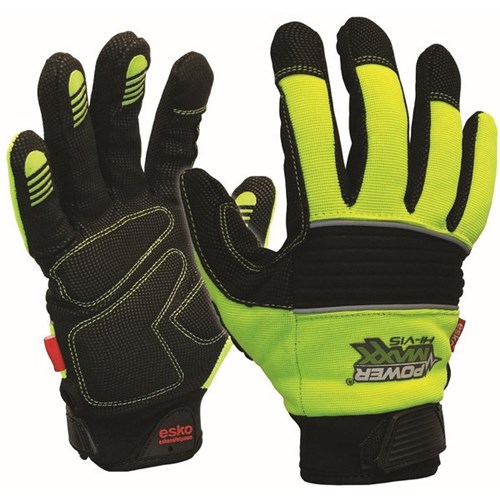 Esko Powermaxx Hi-Vis Tough Premium Mechanics Gloves, Pack of 12