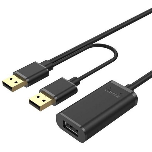 Unitek USB 2.0 USB-A Male to USB-A Female Active Extension Cable 20m