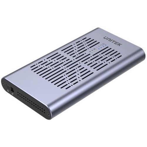 Unitek USB-C to PCIe/NVMe M.2 SSD 10Gbps Dual Bay Enclosure Grey