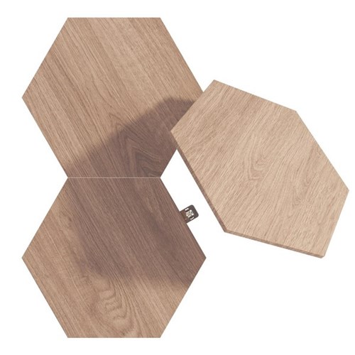 Nanoleaf Elements Wood Look Expansion Pack, Pack of 3