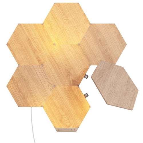 Nanoleaf Elements Wood Look Starter Kit, Pack of 7 