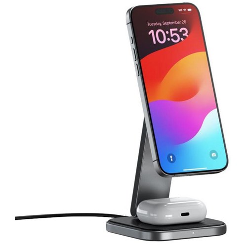 Satechi 2-in-1 Foldable Qi2 Wireless Charging Stand