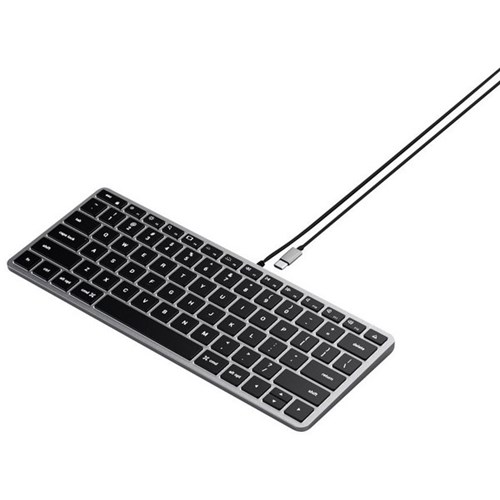 Satechi Slim W1 Wired USB-C Backlit Keyboard Space Grey