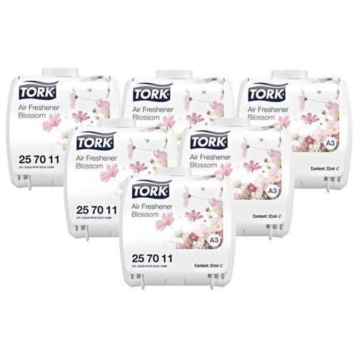 Tork A3 Constant Air Freshener Refill Blossom 257011 32ml, Carton of 6