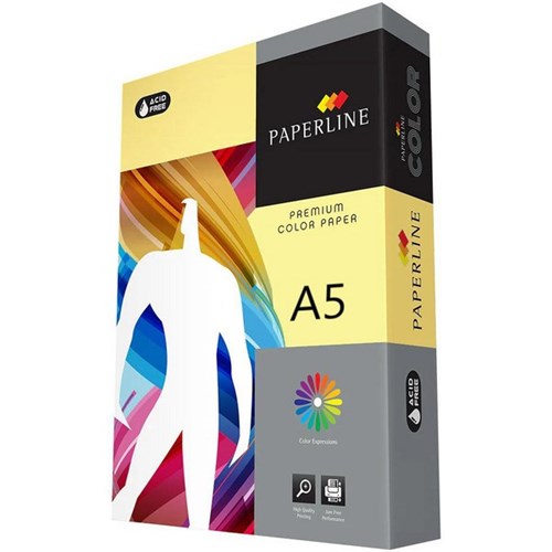 Paperline A5 80gsm Yellow Copy Paper, Pack of 500