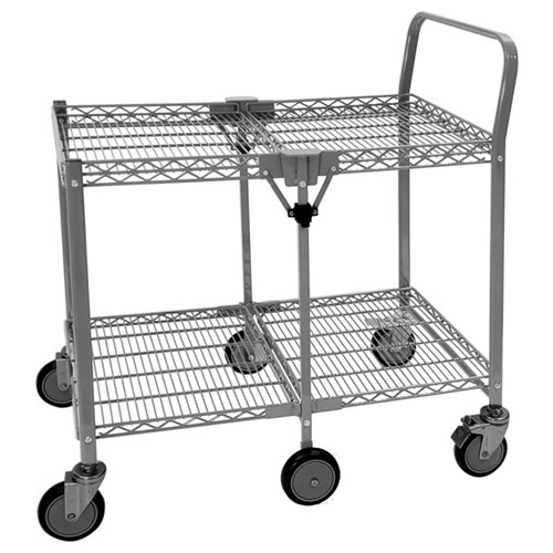 Stow Away 2 Tier Utility Cart Small 765x457x965mm Grey