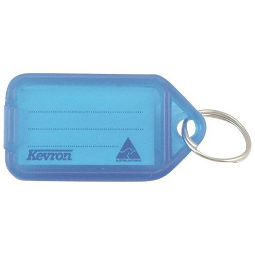 Kevron ID5 Security Key Ring Tag 56x30mm Blue, Pack of 50