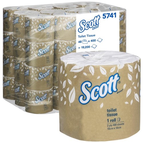 Scott 5741 Toilet Tissue 2 Ply, Carton of 48 Rolls