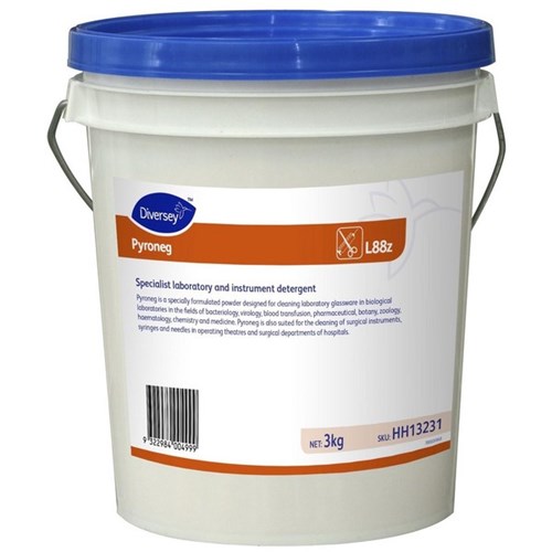 Diversey Pyroneg Special Laboratory and Instrument Detergent 3kg, Carton of 3