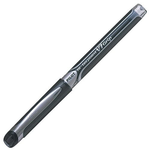 Pilot V7 Hi Tech Grip Black Rollerball Pen 0.7mm Fine Tip