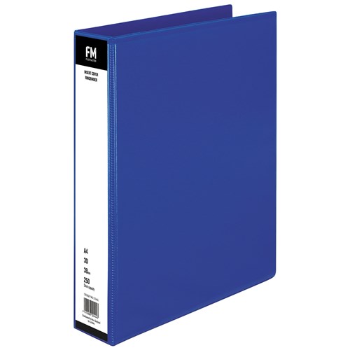 FM Overlay Ringbinder A4 38mm 3 Ring Blue