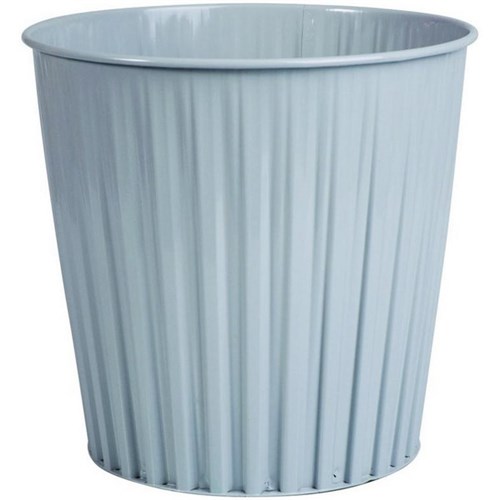 Fluteline Metal Rubbish Bin 15L 30cm Grey