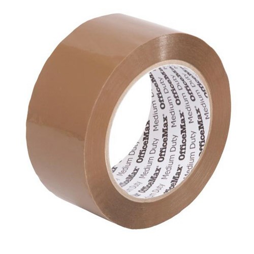 OfficeMax Medium Duty Packaging Tape 48mm x 100m Tan