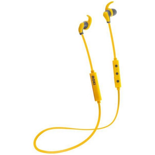 Moki Hybrid Bluetooth Earphones Yellow