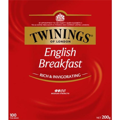 Twinings English Breakfast Tea Bags, Box of 100