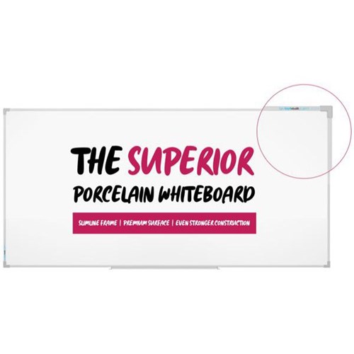 Boyd Visuals Clarity Porcelain Whiteboard Magnetic 2400x1200mm