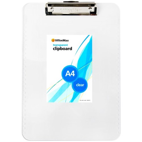 OfficeMax Transparent Clipboard A4 Clear