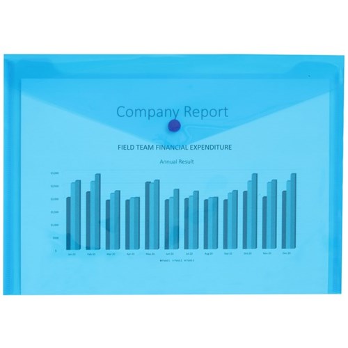 OfficeMax Polypropylene Document Wallet A4 Blue