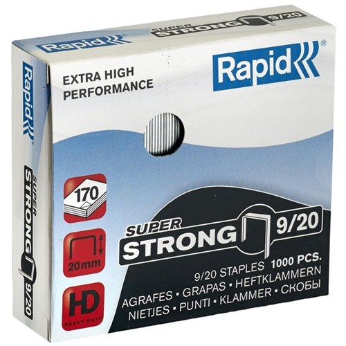 Rapid Staples 9/20 20mm, Box of 1000