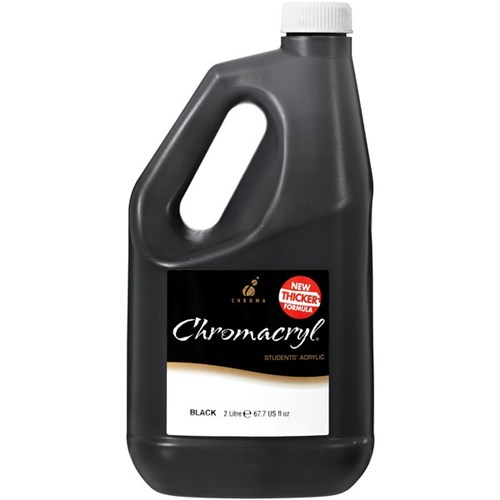 Chromacryl Student Acrylic Paint 2L Black