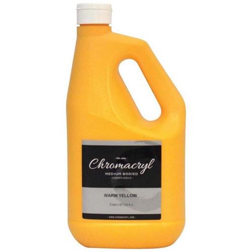 Chromacryl Student Acrylic Paint 2L Warm Yellow