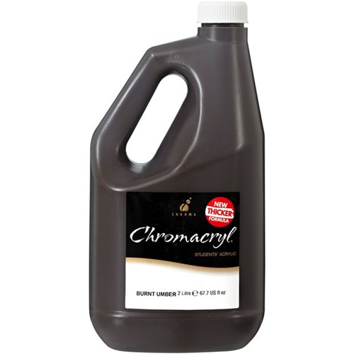 Chromacryl Student Acrylic Paint 2L Burnt Umber