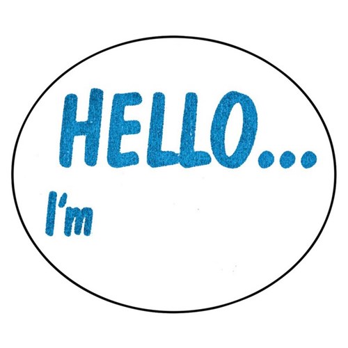 Avery Hello I'm Dispenser Labels DMO5843HE, Box of 100