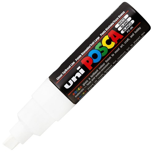 uni POSCA Poster Paint Marker Pen Bold Chisel Tip White