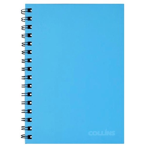 Collins A5 Hardcover Spiral Notebook Sky Blue 200 Pages