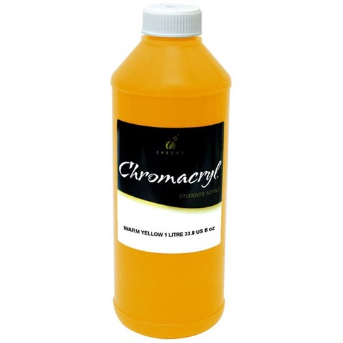 Chromacryl Student Acrylic Paint 1L Warm Yellow