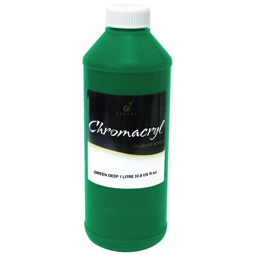 Chromacryl Student Acrylic Paint 1L Deep Green