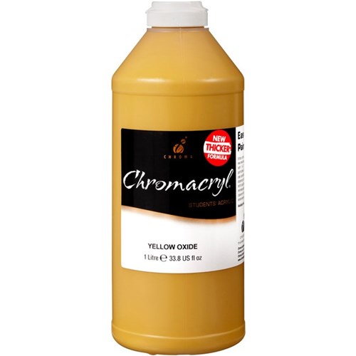 Chromacryl Student Acrylic Paint 1L Yellow Oxide