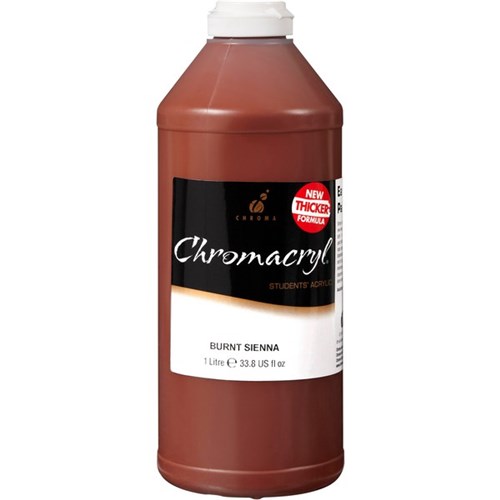 Chromacryl Student Acrylic Paint 1L Burnt Sienna