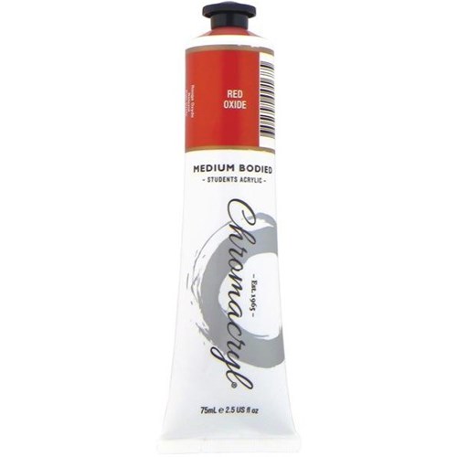 Chromacryl Student Acrylic Paint Red Oxide 75ml