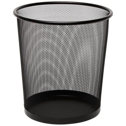 OfficeMax Mesh Rubbish Bin Round 19L 295mm Black