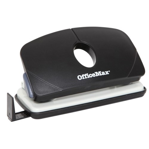 OfficeMax Premium 2 Hole Punch Mini 10 Sheet Black