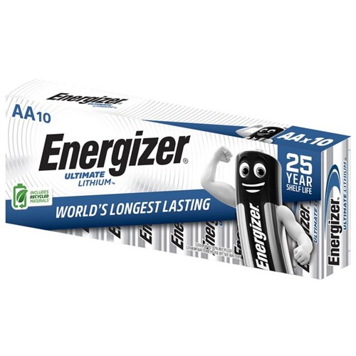 Energizer Ultimate AA Lithium Batteries, Pack of 10