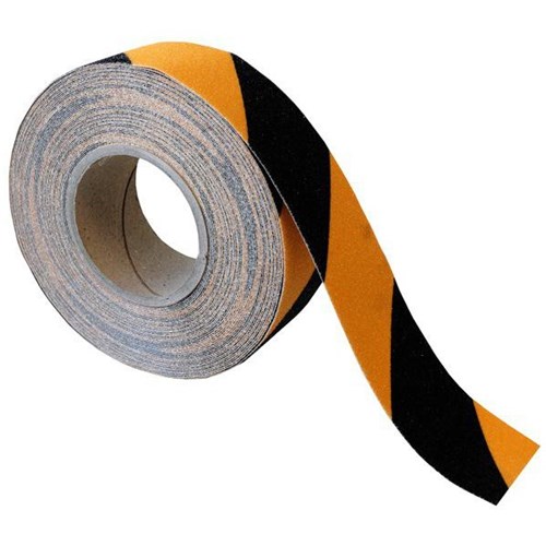 Esko Heavy Duty Grit Anti Slip Safety Tape 50mm x 18m Black/Yellow